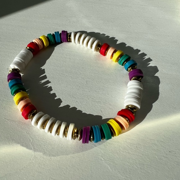 Trending bracelet, elastic colorful beads One Size - Picture 3 of 3